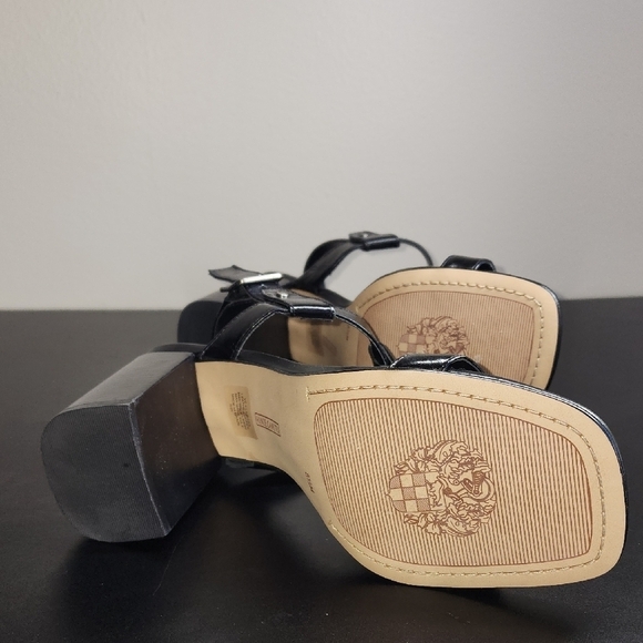 Vince Camuto Black Block Heel Sandals - Picture 11 of 13